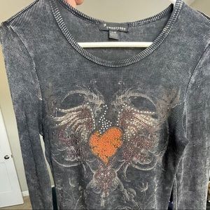 Twenty-One(Forever 21) long sleeved jeweled Shirt